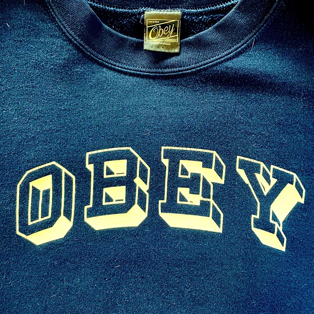 Dark Blue OBEY Crewneck Sweatshirt